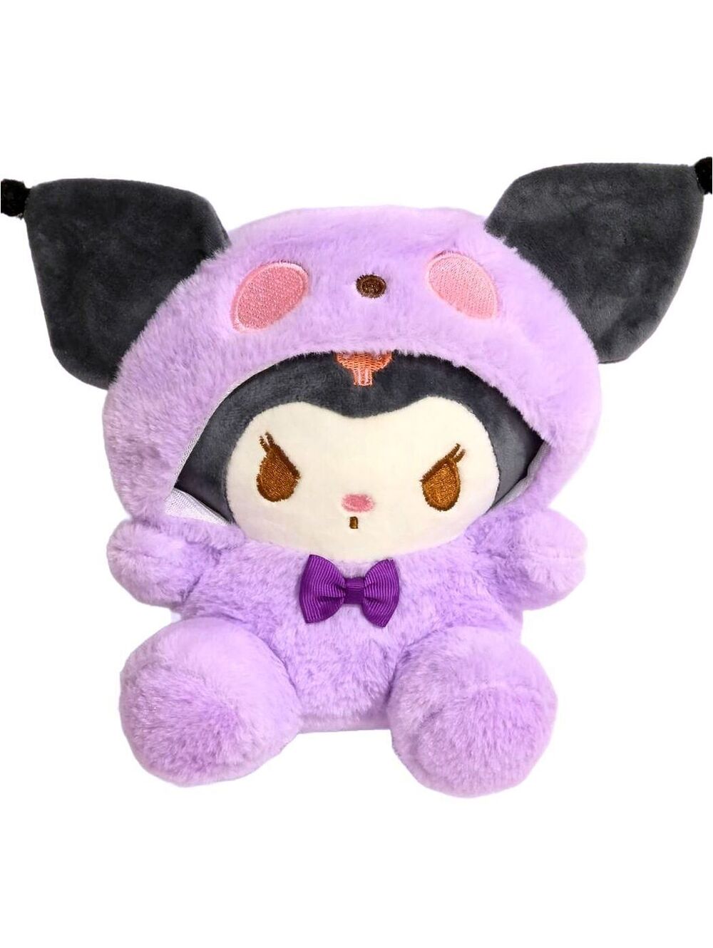 Kawaii Purple Jester Bunny Plush 9" Hooded Stuffed Animal Unbranded